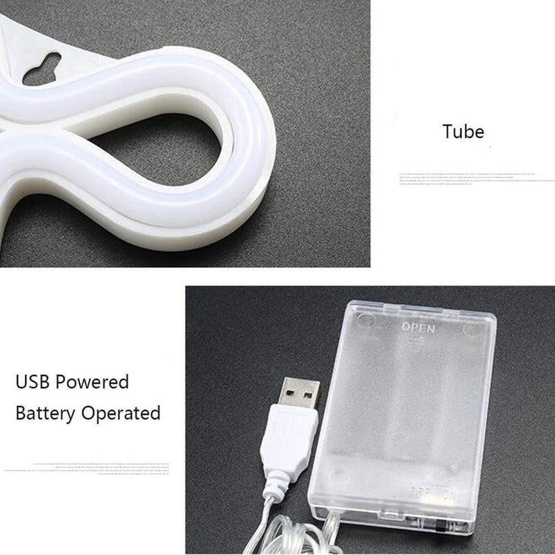 Creative Neon Sign Light Kids Room Night Lamp Mural Party Decor (Pink Cat)