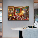 Cotton Thread Full Stamped Santa Claus Gifts Cross Stitch Embroidery Handicraft