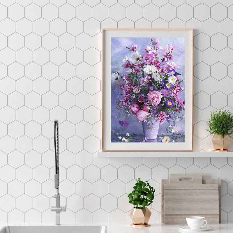 5D DIY Diamond Painted Round Diamond Flowers LD162