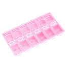 Nail Art 12 Slots Rhinestone Display Storage Box Empty Jewelry Case (Pink)
