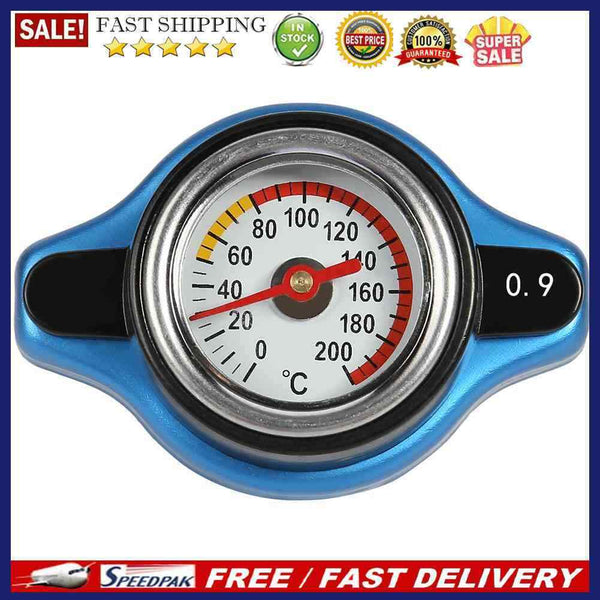 Big Head Racing Radiator Cap Water Tank Thermostatic Gauge Temperature Mete