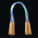 18 pairs of 32 "80cm Multicolor carbonized bamboo knitting needles Newly