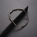 Women Therapy Bracelet Health Care Hematite Round Stretch Anklet Jewelry(3)
