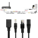 They 2pcs POE Adapter Wire RJ45 Injector Splitter Ethernet Synthesizer Separa