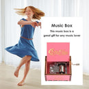 Retro Wood Manual Music Box Pink Beauty Girl Style Birthday Gift Ornaments Newly