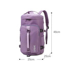 Unisex Backpack Travel Sports Compartment Gym Fitness Camping Bag (Purple) Newly