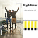 20pcs Fishing Rod Tie Strap Holder Suspenders Hook Cable Cord Belt (Yellow)