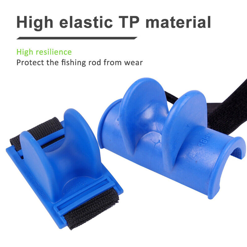 U Shape Fishing Rod Rack Holder Elastic Stretch Strap Pole Stand Fishing Tackle