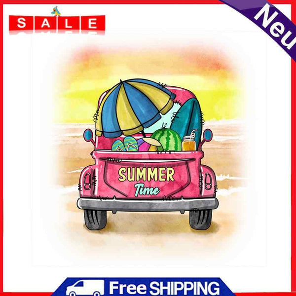 5D Diamond Painting Summer Car Full Round Rhinestone DIY Mosaic Kit Home Picture