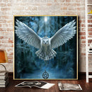 5D DIY Diamond Painting Kits Full Round Drill White Owl Mosaic Picture Wall