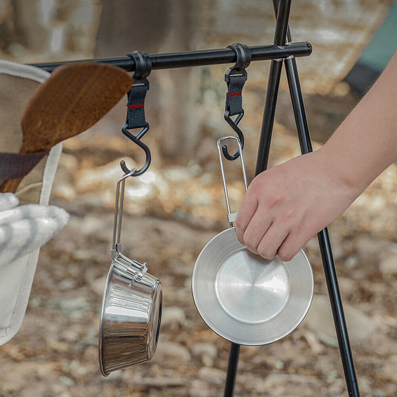 Foldable Portable Cups Outdoor Camping Travel Stainless Steel Picnic BBQ Mugs