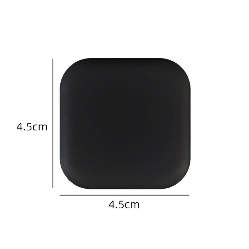 Punch Free Door Bumper Protector Self Adhesive Handle Square Pads (Black) Newly