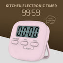 Magnetic Digital Timer Stopwatch Cooking Countdown Timer Clock (Pink)