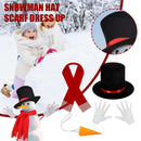 Snowman Making Kit Dress Up Building Hat Scarf Pipe Eyes Mouth Button Nose.