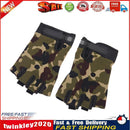 Men Anti Slip Tactics Fitness Sport Half Finger Gloves (Camouflage) Newly