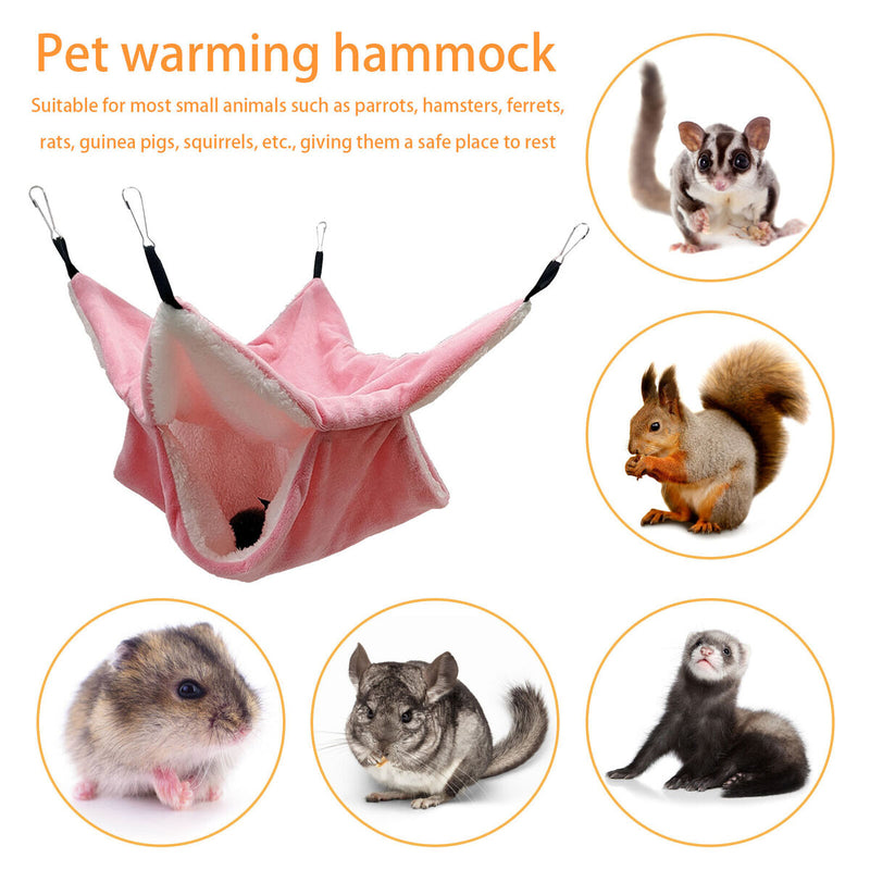 Small Animal Hammocks Warm Plush Ferret Bed Hamsters Sugar Gliders Cage