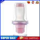 Portable Press Silicone Oil Bottle Brush Storage Cover Kitchen Tool (Pink)