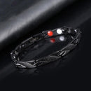 Twisted Dragon Magnetic Therapy Couple Bracelet Detachable Bangles (Black)