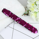 Glitter Bracelet Sequin Wristband Headband Party Kids Favors Gift (Rose Red