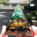 Energy Generator Orgone Pyramid Crystal Spirit Healing Orgonite Amethyst Stone