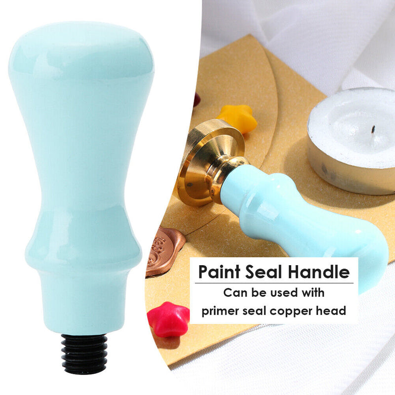 Retro Wax Sealing Stamp Wood Handle Grip Wedding Post Stamping Art Decoration