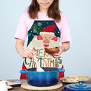 Kitchen Linen Apron Merry Christmas Home Restaurant Cooking Baking Bibs