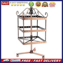 96 Holes Square Metal Jewelry Shelf Desktop Earrings Pendant Stand Holder Rack