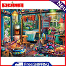 5D DIY Full Drill Diamond Painting Sewing Room Cross Stitch Embroidery Mosaic