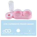 Pet Bowls Dog Food Water Feeder Pet Drinking Dish Cat Automatic Feeder Supplies
