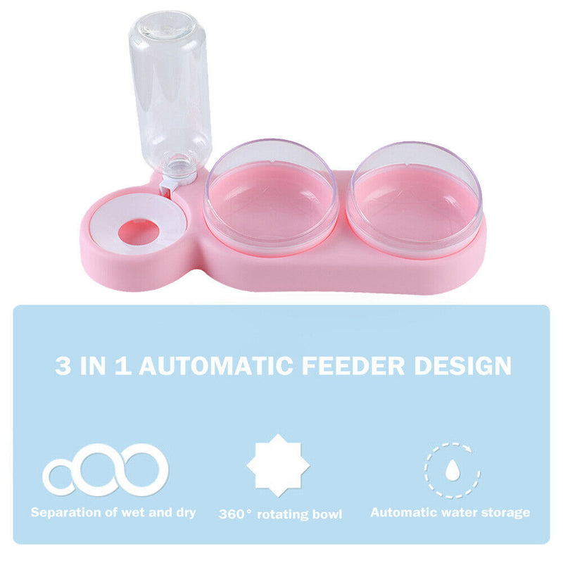 Pet Bowls Dog Food Water Feeder Pet Drinking Dish Cat Automatic Feeder Supplies
