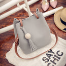 Women PU Leather Messenger Satchel Crossbody Shoulder Bag Handbag Gray