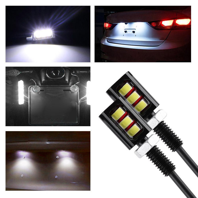 2pcs Screw Bolt 5630SMD 3LED Lights for Car Motorcycle Number License Plate