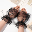 Bowknot Rhinestone Bracelets Wrist Cuffs Sunscreen Gloves Fingerless Gloves