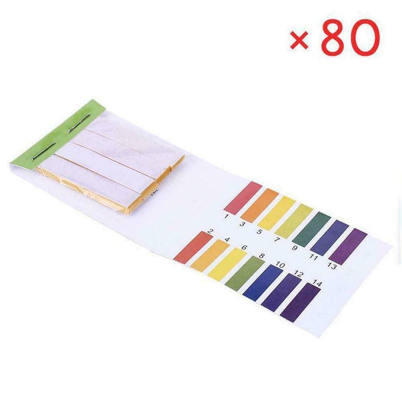 80x PH Test Paper Strip Tester Swimming Pool Food Liquid Indicator Cosmetic E2N0