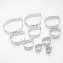 10pcs Stainless Steel Metal Fondant Cake Mold Rose Petal Cookie Cutter