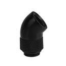 G1/4 Screw Thread 45 Degree Elbow Rotation Brass Connector Fitting(Black) Newly