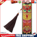 DIY Owl Special Shaped Diamond Painting Leather Bookmarks with Tassel Gifts