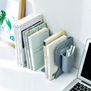 ABS Retractable Bookshelf Desktop Book Holder Stationery Organizer (Grey) Newly