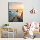 Painting By Numbers DIY Seaside Steps Canvas Oil Wall Art Picture Ornaments Kit