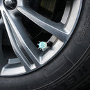 4pcs Universal Crown Car Tyre Valve Caps Dustproof Valve Cover Cap (Blue)