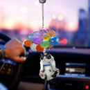 Cute Cat Car Hanging Ornament with Colorful Balloon Hanging Ornament Best P4C1