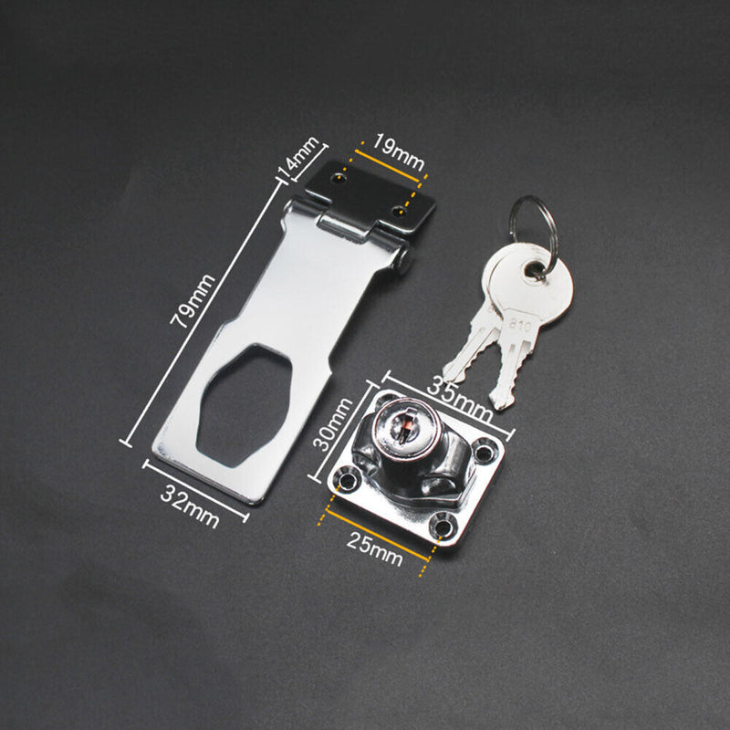 Punch-Free Stainless Steel Drawer Lock Security Thickened Cabinet Door Bolt L