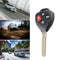 2006-2010 Black Car Remote Key Case 4 Buttons Key Shell Replacement for Corolla
