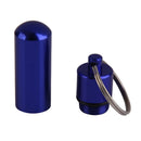 Aluminum Medicine Organizer Pill Tablets Drug Bottle Storage Container Keychain