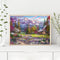 Forest Cabin Frameless DIY Oil Paint by Numbers Kit Picture Wall Artwork