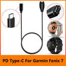 PD Type-C Watch Charging Cable for Garmin Fenix 7 7S 7X 6 5 5X Venu 2 Sport