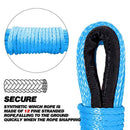 15M 7700LBS Synthetic Winch Line Cable Rope With Sheath Car ATV UTV Universal
