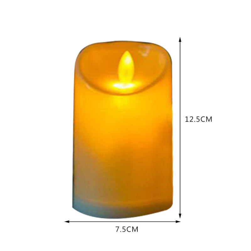 Flameless LED Candle Light Flickering Wedding Home Party Decor (7.5x12.5cm)