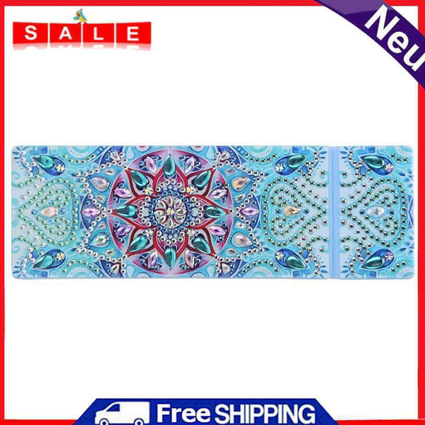 DIY Mandala Special Shaped Diamond Painting 2 Grids Student Pencil Case Box Gift