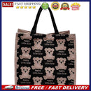 Cotton Linen Totes Cartoon Bear Handbag Large Capacity Shopper Gift Storage Bags